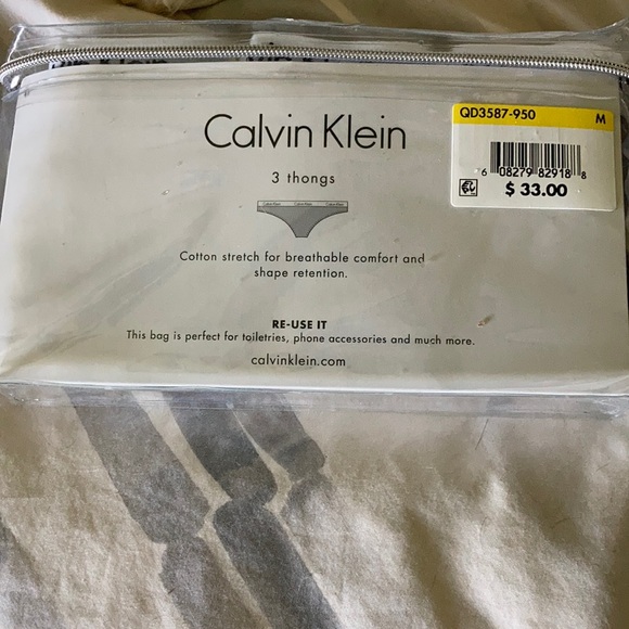 Calvin Klein Other - Nwt calvin klein cotton thong 3-pack